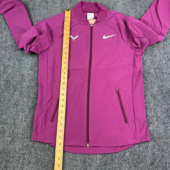 Nike Court Dri-Fit Rafa Nadal Men's Size S Full Zip Jacket Sangria Tennis NWT - Picture 7 of 9